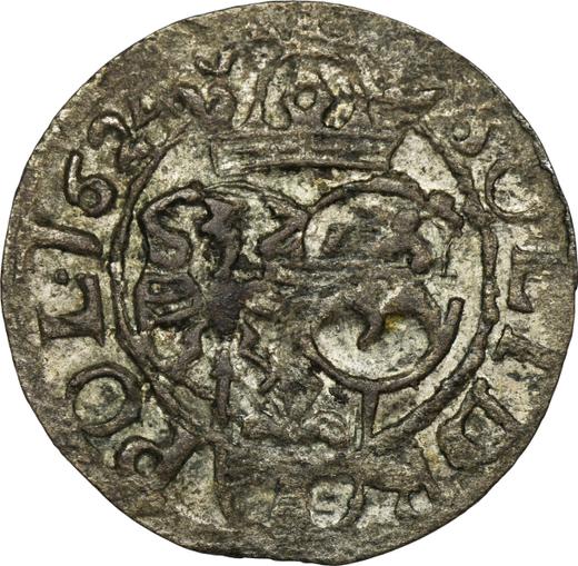 Реверс монеты - Шеляг 1624 года "Быдгощский монетный двор" - цена серебряной монеты - Польша, Сигизмунд III Ваза