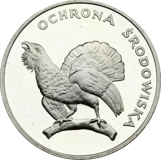 Reverso 100 eslotis 1980 MW "Urogallo" Plata - valor de la moneda de plata - Polonia, República Popular