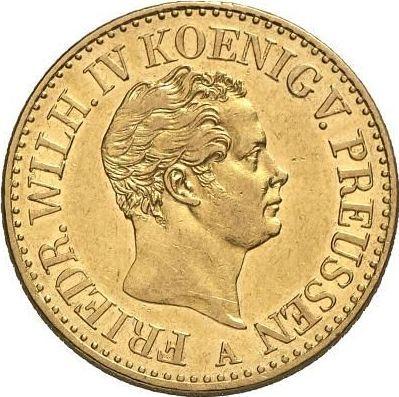 Awers monety - Podwójny Friedrichs d'or 1843 A - cena złotej monety - Prusy, Fryderyk Wilhelm IV