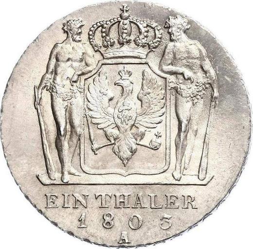 Reverso Tálero 1803 A - valor de la moneda de plata - Prusia, Federico Guillermo III