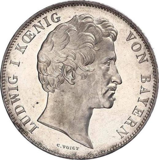 Awers monety - Dwutalar 1846 "Kanal" - cena srebrnej monety - Bawaria, Ludwik I
