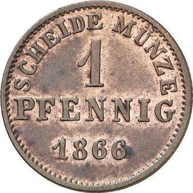 Revers 1 Pfennig 1866 - Münze Wert - Hessen-Darmstadt, Ludwig III