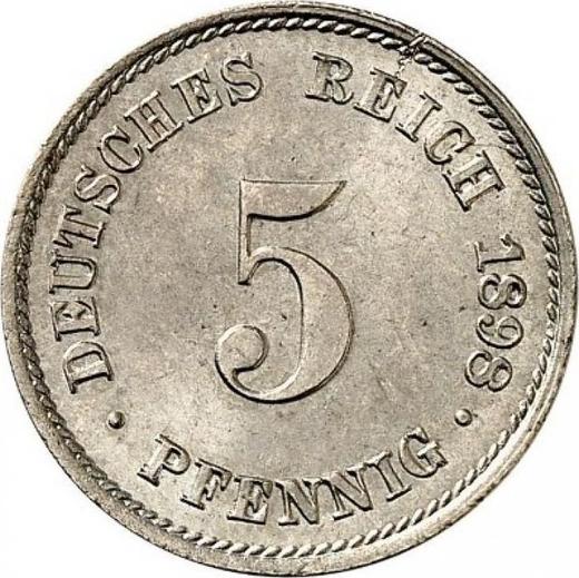 Anverso 5 Pfennige 1898 J "Tipo 1890-1915" - valor de la moneda  - Alemania, Imperio alemán