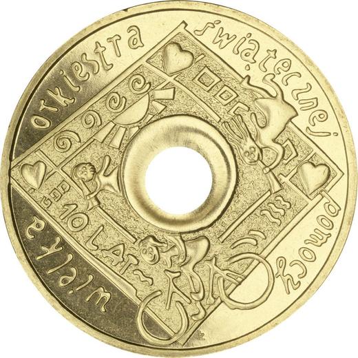 Реверс монеты - 2 злотых 2003 года MW RK "10 лет Благотворительному Рождественскому оркестру" - цена  монеты - Польша, III Республика после деноминации
