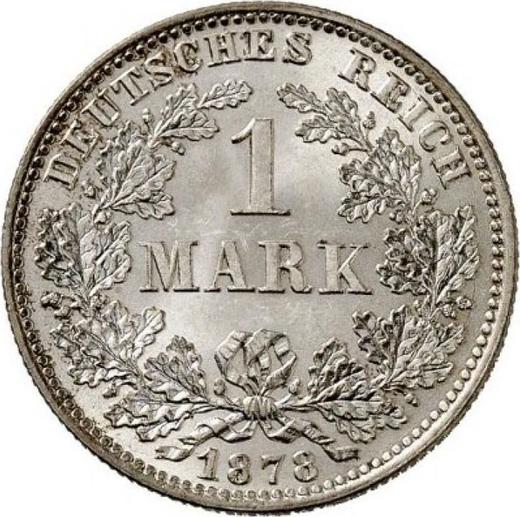 Аверс монеты - 1 марка 1878 года E "Тип 1873-1887" - цена серебряной монеты - Германия, Германская Империя