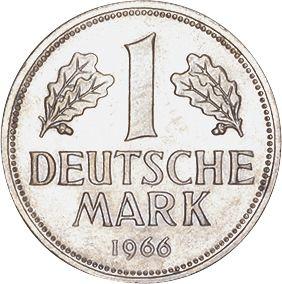 Аверс монеты - 1 марка 1966 года J - цена  монеты - Германия, ФРГ