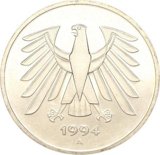 Реверс монеты - 5 марок 1994 года A - цена  монеты - Германия, ФРГ