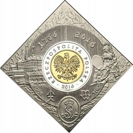 Anverso 5 eslotis 2016 MW "250 aniversario de la Casa de Moneda de Varsovia" - valor de la moneda de plata - Polonia, República moderna