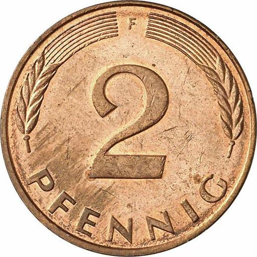 Аверс монеты - 2 пфеннига 1991 года F - цена  монеты - Германия, ФРГ