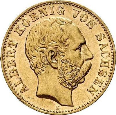 Anverso 10 marcos 1901 E "Sajonia" - valor de la moneda de oro - Alemania, Imperio alemán