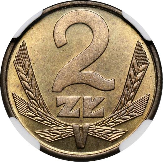 Reverso 2 eslotis 1979 MW - valor de la moneda  - Polonia, República Popular