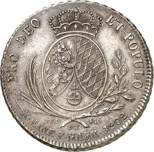 Реверс монеты - Талер 1802 года - цена серебряной монеты - Бавария, Максимилиан I