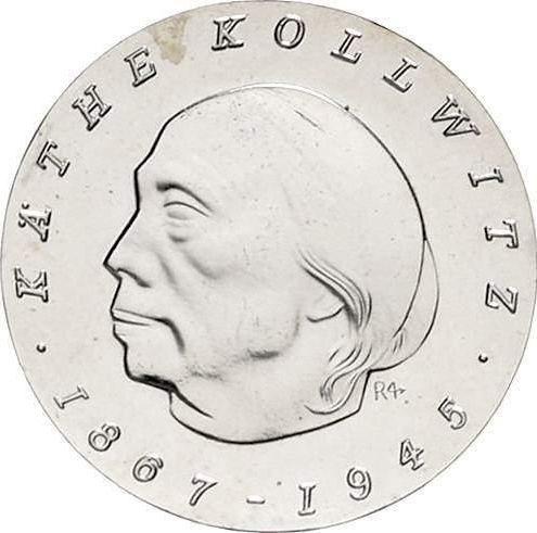 Аверс монеты - 10 марок 1967 года "Кольвиц" - цена серебряной монеты - Германия, ГДР
