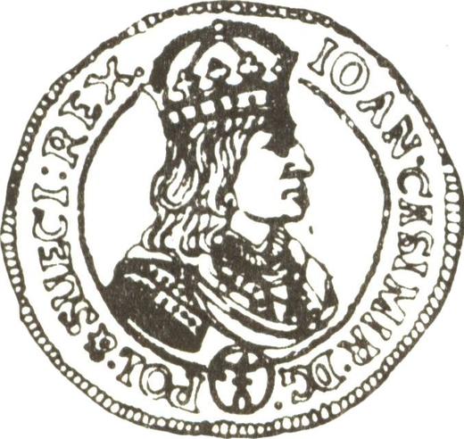 Awers monety - Dwudukat 1667 AT - cena złotej monety - Polska, Jan II Kazimierz