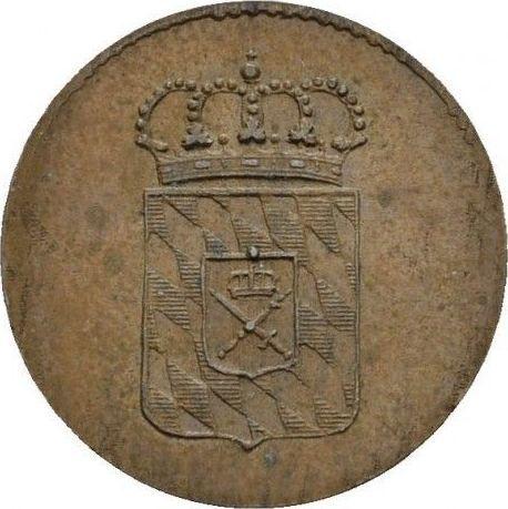 Anverso 1 Pfennig 1828 - valor de la moneda  - Baviera, Luis I de Baviera