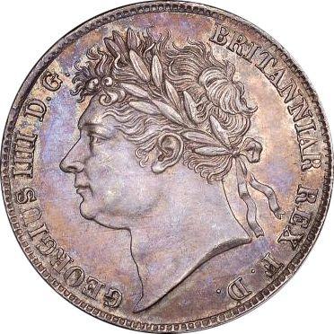 Аверс монеты - 4 пенса (1 Грот) 1824 года "Монди" - цена серебряной монеты - Великобритания, Георг IV