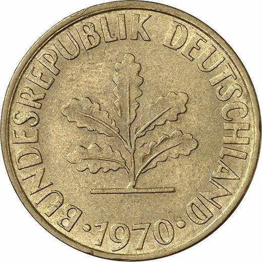 Reverso 10 Pfennige 1970 G - valor de la moneda  - Alemania, RFA