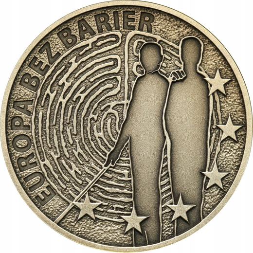 Реверс монеты - 10 злотых 2011 года MW "100 лет обществу защиты слепых" - цена серебряной монеты - Польша, III Республика после деноминации