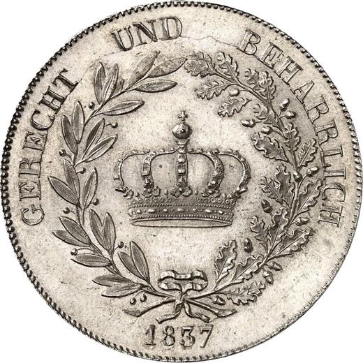 Реверс монеты - Талер 1837 года - цена серебряной монеты - Бавария, Людвиг I