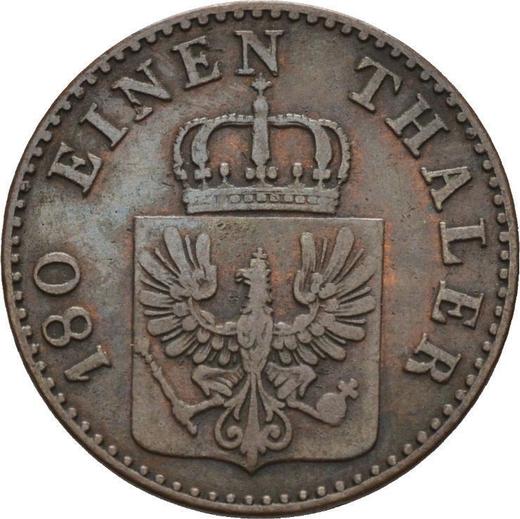 Аверс монеты - 2 пфеннига 1855 года A - цена  монеты - Пруссия, Фридрих Вильгельм IV