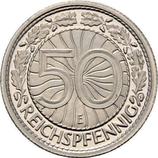 Reverso 50 Reichspfennigs 1928 E - valor de la moneda  - Alemania, República de Weimar