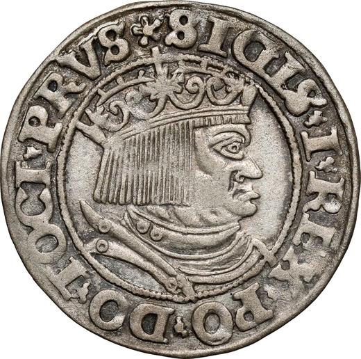 Awers monety - 1 grosz 1532 "Toruń" - cena srebrnej monety - Polska, Zygmunt I Stary