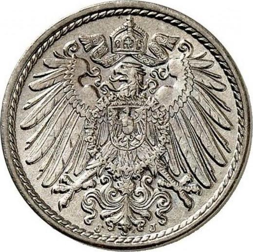 Reverso 5 Pfennige 1905 J "Tipo 1890-1915" - valor de la moneda  - Alemania, Imperio alemán