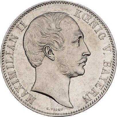 Anverso 2 táleros 1864 - valor de la moneda de plata - Baviera, Maximilian II