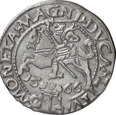 Rewers monety - 1 grosz 1566 "Litwa" - cena srebrnej monety - Polska, Zygmunt II August