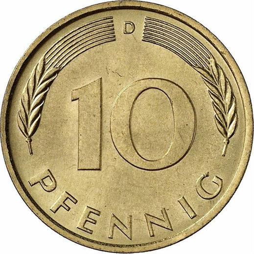 Аверс монеты - 10 пфеннигов 1974 года D - цена  монеты - Германия, ФРГ