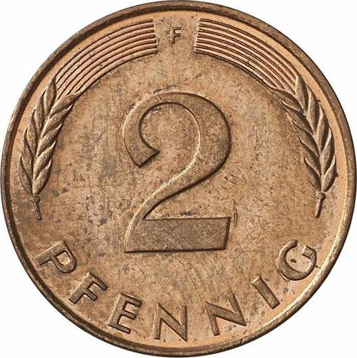 Аверс монеты - 2 пфеннига 1989 года F - цена  монеты - Германия, ФРГ