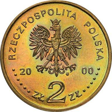 Аверс монеты - 2 злотых 2000 года MW RK "1000 лет Конгрессу в Гнезно" - цена  монеты - Польша, III Республика после деноминации