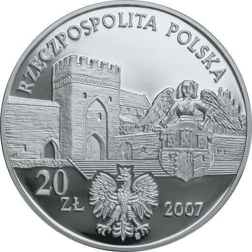 Аверс монеты - 20 злотых 2007 года MW AN "Средневековый город Торунь" - цена серебряной монеты - Польша, III Республика после деноминации