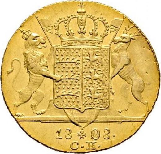 Reverso Ducado 1808 C.H. - valor de la moneda de oro - Wurtemberg, Federico I