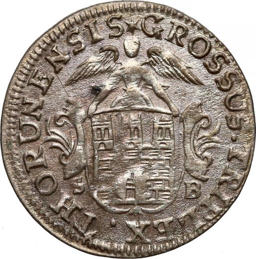 Реверс монеты - Трояк (3 гроша) 1765 года SB "Торуньский" - цена серебряной монеты - Польша, Станислав II Август