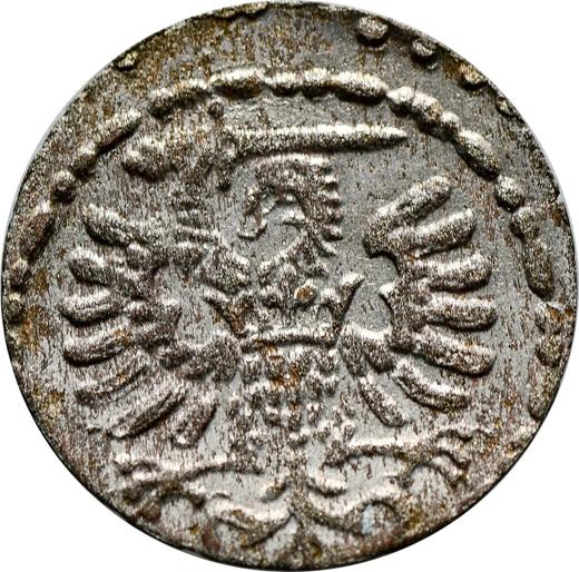 Реверс монеты - Денарий 1592 года "Гданьск" - цена серебряной монеты - Польша, Сигизмунд III Ваза