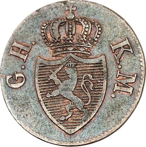 Anverso Heller 1840 - valor de la moneda  - Hesse-Darmstadt, Luis II