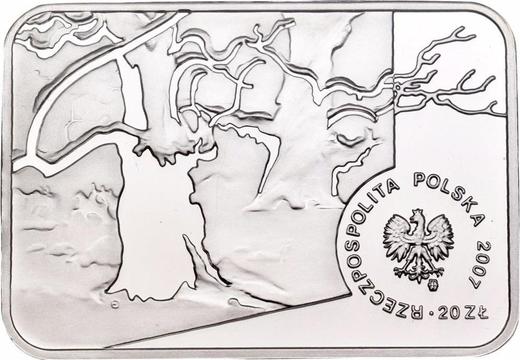 Аверс монеты - 20 злотых 2007 года MW EO "Леон Ян Вычулковский" - цена серебряной монеты - Польша, III Республика после деноминации