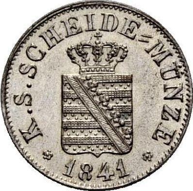 Аверс монеты - 1/2 нового гроша 1841 года G - цена серебряной монеты - Саксония-Альбертина, Фридрих Август II