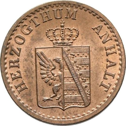 Anverso 1 Pfennig 1867 B - valor de la moneda  - Anhalt-Dessau, Leopoldo Federico