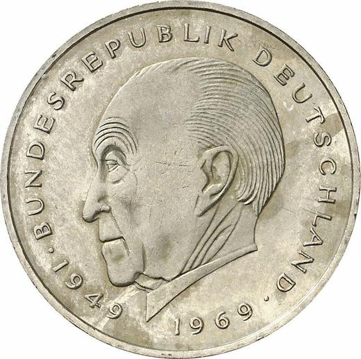 Anverso 2 marcos 1982 J "Konrad Adenauer" - valor de la moneda  - Alemania, RFA