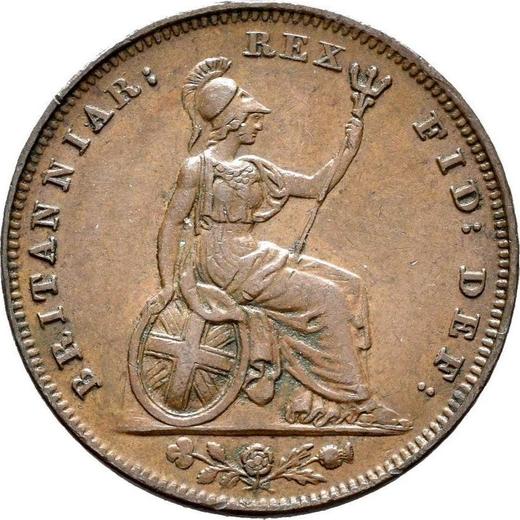 Реверс монеты - Фартинг 1831 года WW - цена  монеты - Великобритания, Вильгельм IV