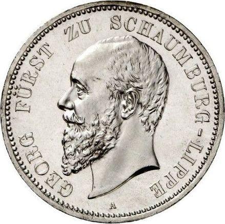 Anverso 5 marcos 1904 A "Schaumburg-Lippe" - valor de la moneda de plata - Alemania, Imperio alemán