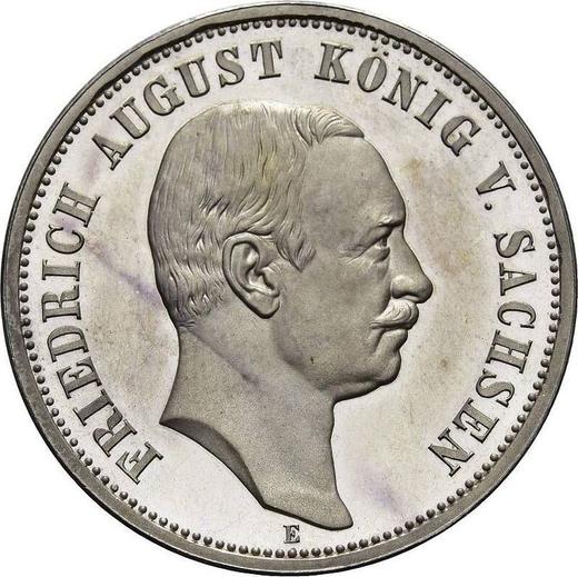 Аверс монеты - 3 марки 1910 года E "Саксония" - цена серебряной монеты - Германия, Германская Империя