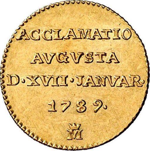 Reverse 1/2 Escudo 1789 M - Gold Coin Value - Spain, Charles IV