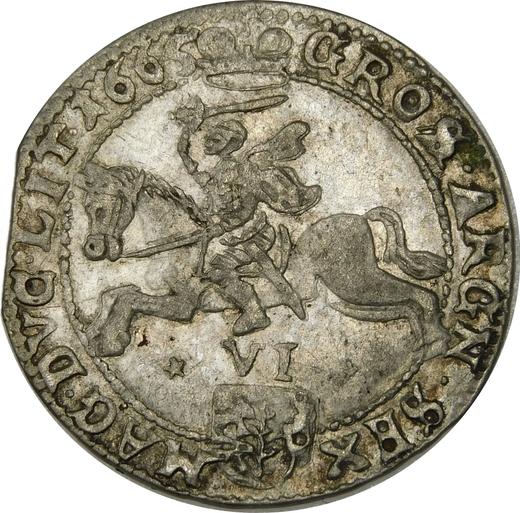 Rewers monety - Szóstak 1665 TLB "Litwa" - cena srebrnej monety - Polska, Jan II Kazimierz