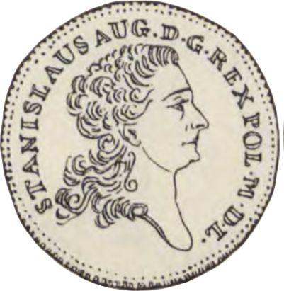 Аверс монеты - Пробный Трояк (3 гроша) 1766 года g - цена  монеты - Польша, Станислав II Август