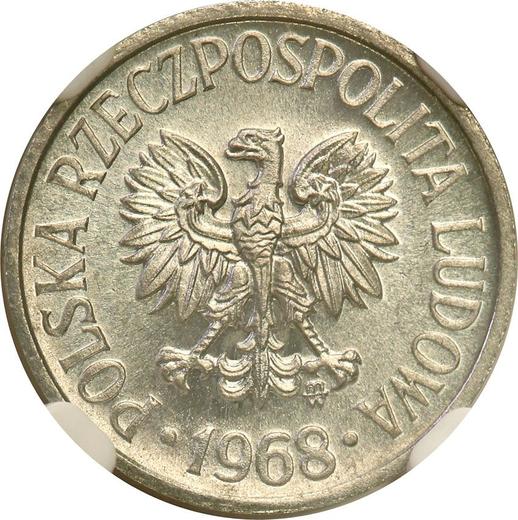 Anverso 5 groszy 1968 MW - valor de la moneda  - Polonia, República Popular