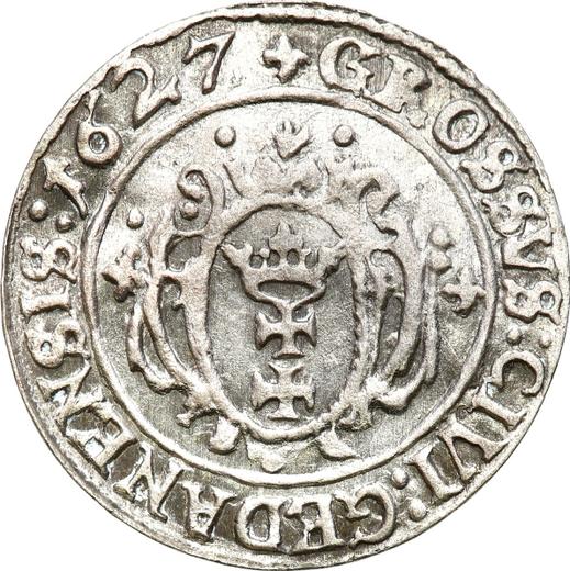 Reverse 1 Grosz 1627 "Danzig" - Silver Coin Value - Poland, Sigismund III Vasa