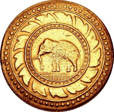 Rewers monety - Tot (8 batów) 1863 - cena złotej monety - Tajlandia, Rama IV